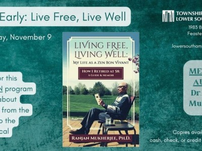 Meet the Author of ‘Living Free, Living Well’ at the Feasterville Library, PA on November 9, 2022.