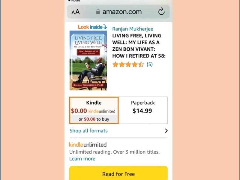 Irresistible eBook Offer:  LIVING FREE, LIVING WELL Downloadable for Free till December 11, 2022